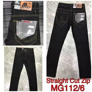 กางเกงยีนส์ขายาว ผู้ชาย MG112 เป้าแบบซิป ผ้ายืด