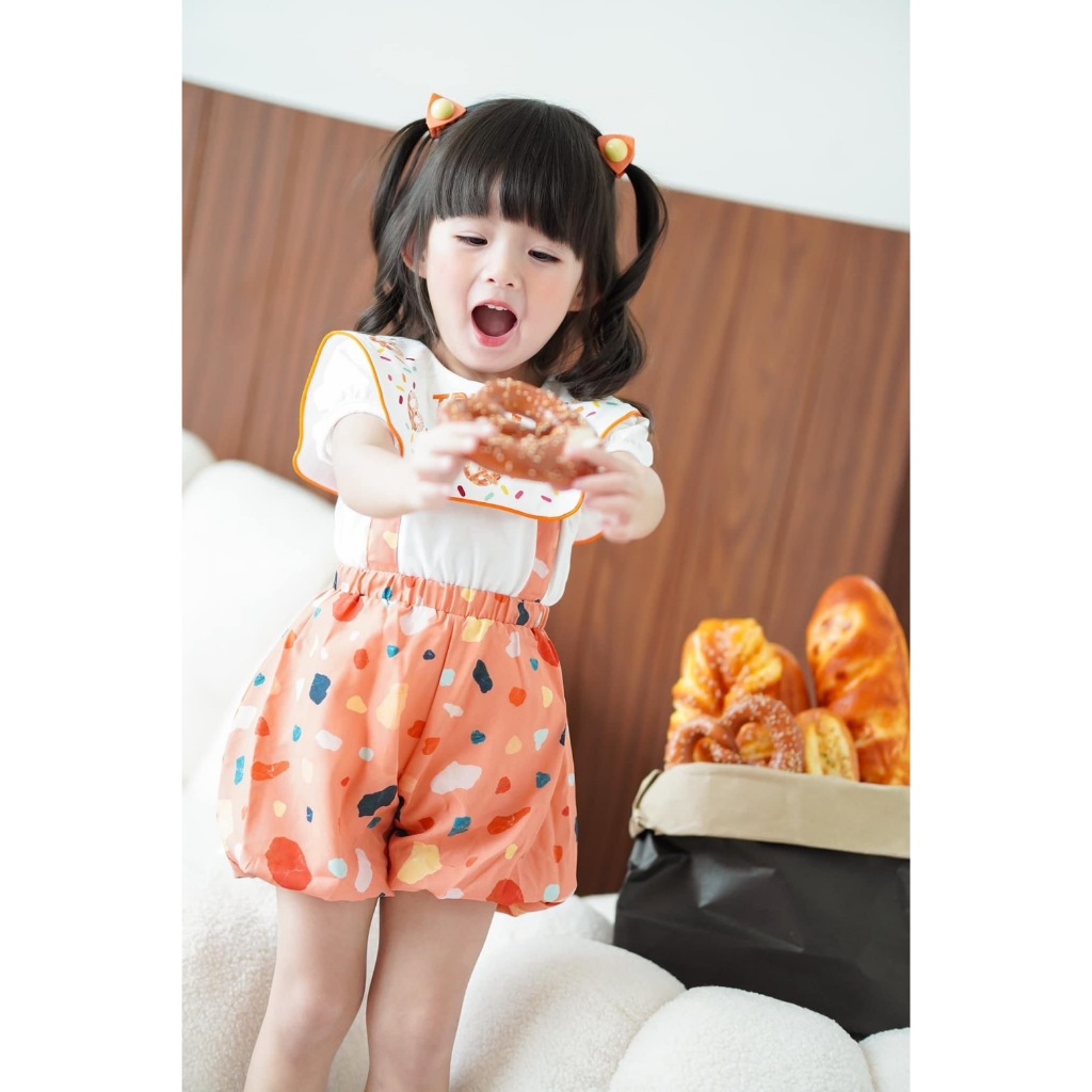 Triple F Brand No.2 Overalls pants balloon Terrazzo