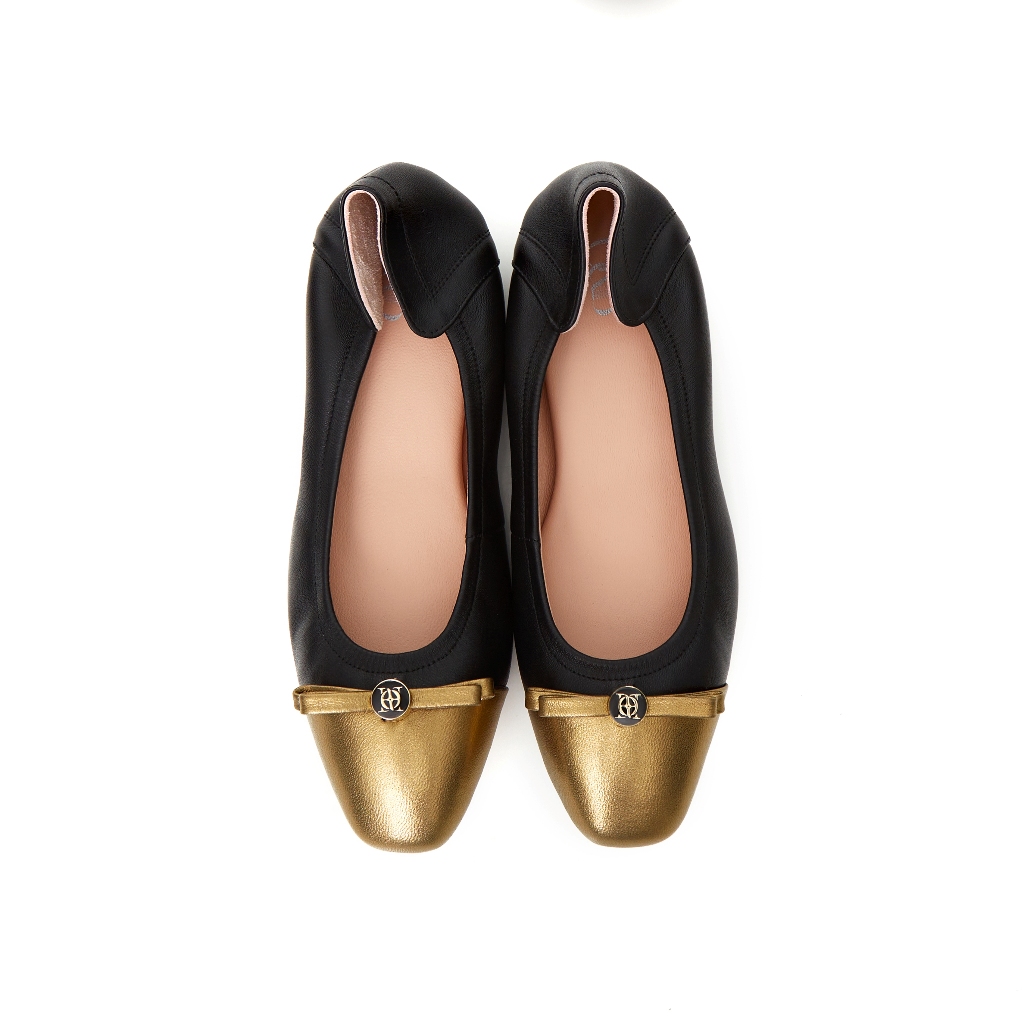 O&B รองเท้าหนังแกะ รุ่น AUDREY HER IN BLACK WOOD-11244CS08368F_C4BKSB