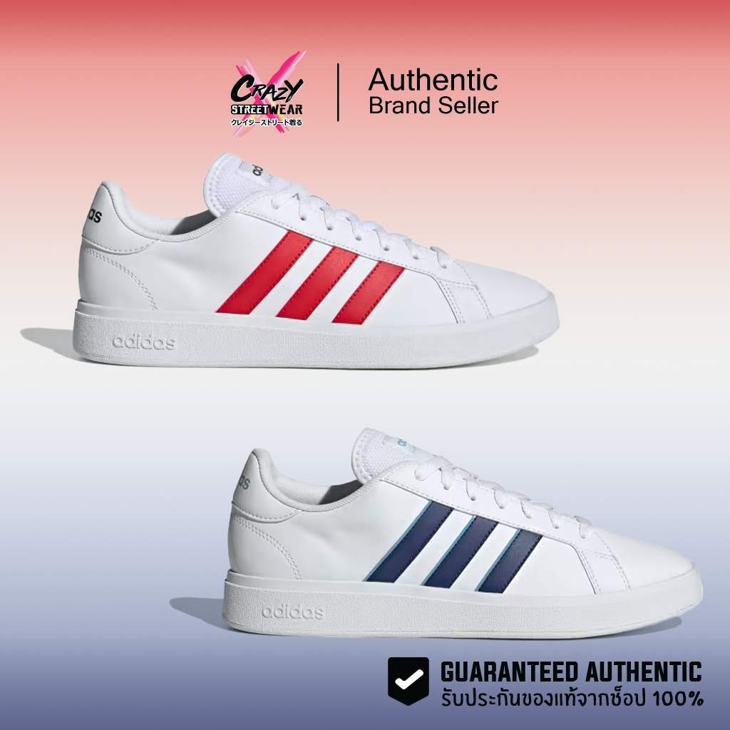 Adidas Grand Court Base 2.0 (FZ6461 / HP2578) สินค้าลิขสิทธิ์แท้ Adidas รองเท้าผู้ชาย รองเท้า อดิดาส ของแท้