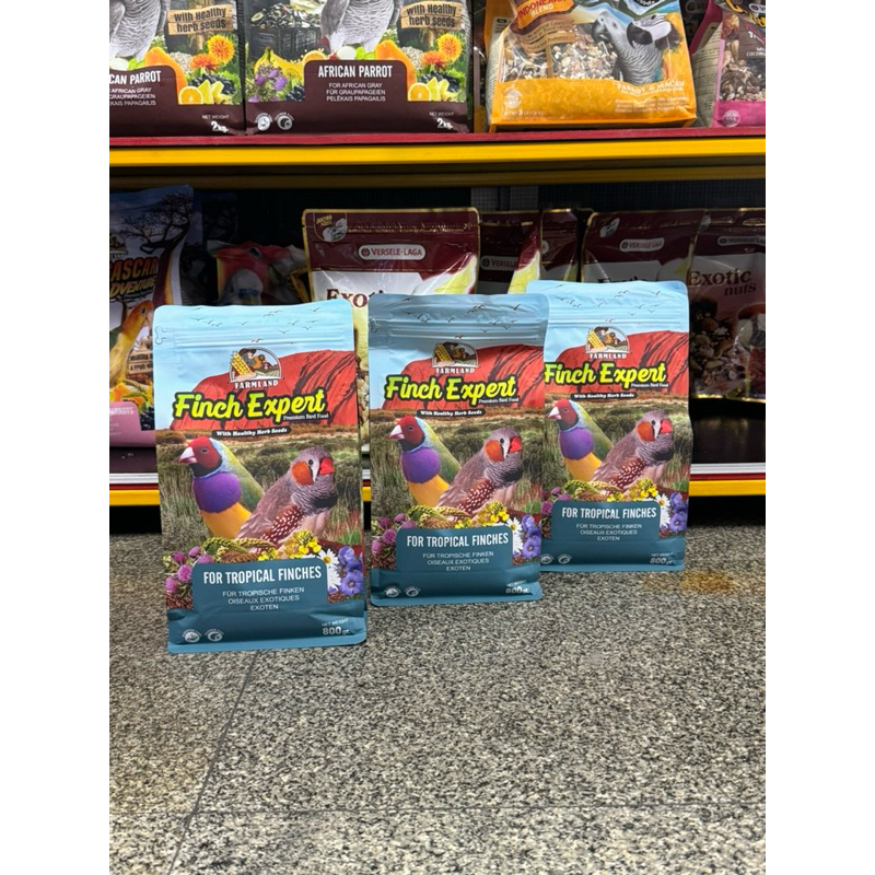 FarmLand Finch Expert สำหรับนกแก้วทุกสายพันธุ์ 800g.