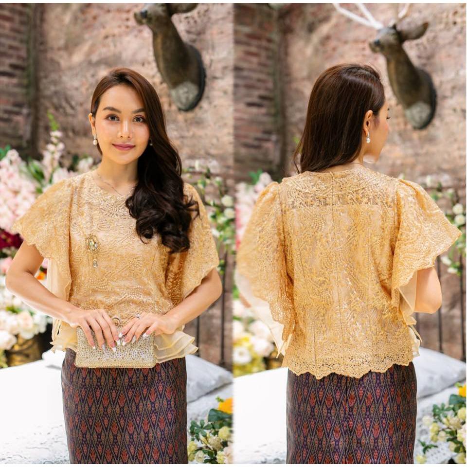 GBK เสื้อลูกไม้ ใบยวย งานแต่ง งานบุญ รหัส A1005/A1009