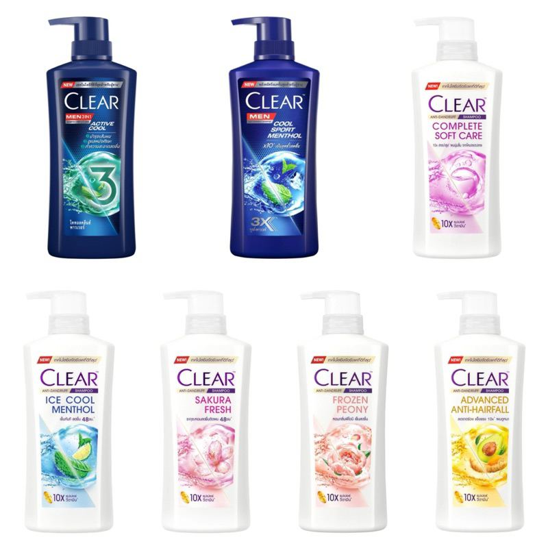 (370มล.-390มล.)Clear เคลียร์ แชมพูเคลียร์ เคลียร์ฟอร์เมน แชมพู ยาสระผม ยาสระผมเคลียร์