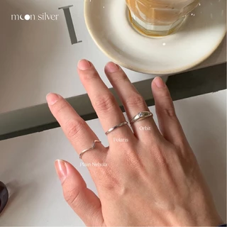 Moonsilver แหวนเงินเกลี้ยง 1mm กลม รุ่น Hoop แหวนเงินแท้925