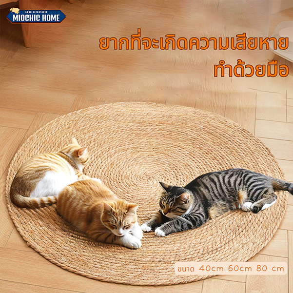 ที่ลับเล็บแมว แผ่นลับเล็บแมว ที่นอนแมว 40/60/80CM ที่ลับเล็บแมวขนาดใหญ่ กันข่วน ปลอดภัย ไม่มีกลิ่น