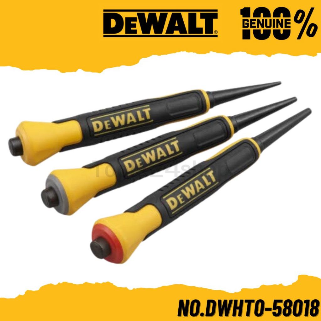 DEWALT ชุดตัวนำตะปู 3 ตัว 0.8 - 2.4 mm. No.DWHT0-58018