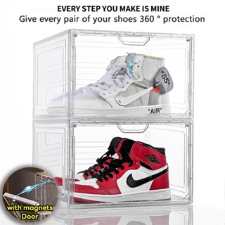 กล่องรองเท้า ชั้นวางรองเท้าขนาดใหญ่ กล่องเก็บของพับได้ เก็บร…