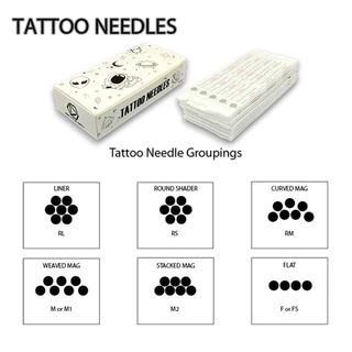 TATTOO NEEDLES 5 PCS เข็มก้าน เข็มสักยันต์ สแตนเลส แบบแบ่ง 5 ชิ้น