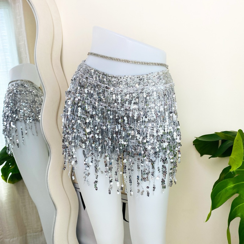 ไซด์ S-M แบรนด์  Jmart แท้ 100%🌸กางเกง เอวสูง งานเกล็ดวิบวับ สีเงิน ใส่ออกงาน ชุดออกงาน  ชุดปาร์ตี้