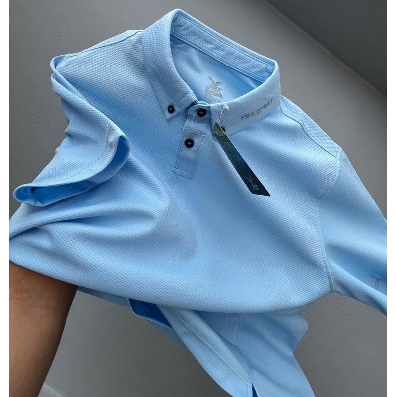 ของแท้FBT Basic PoloB2C414 เสื้อโปโลเปล่า โปโลสีพื้นใส่สบาย ใส่ทำงาน เสื้อโปโลแขน สั้น