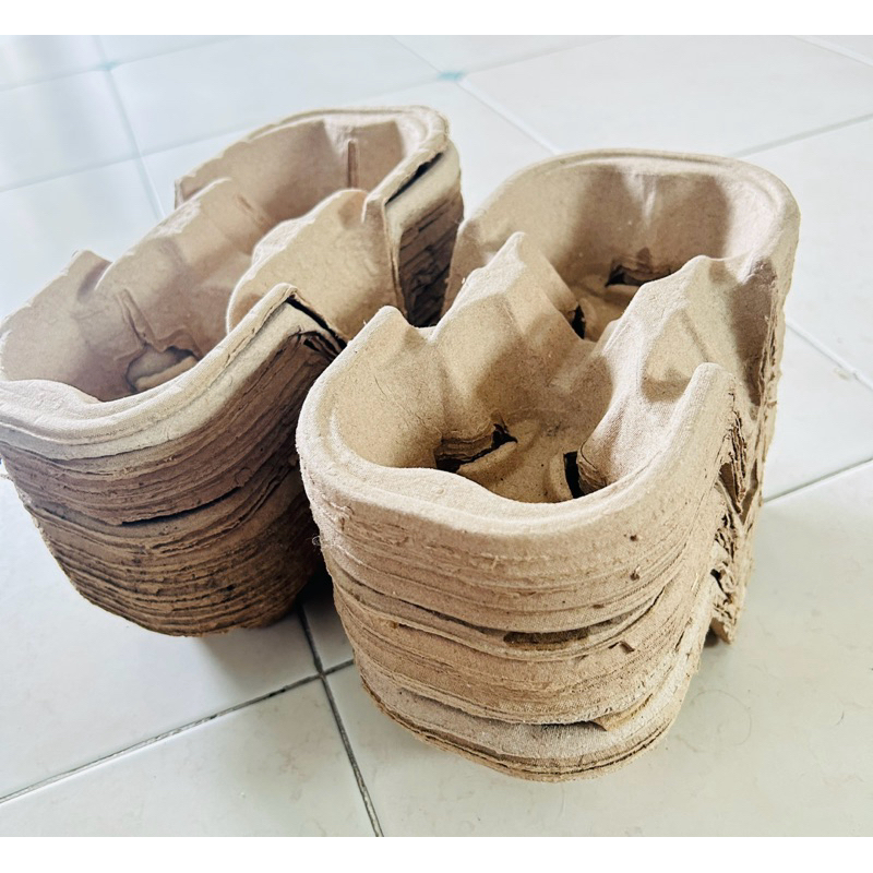 Cafe’ Amazon ถาดรองแก้วกระดาษ แผงรองแก้วกระดาษ ถาดรองแก้ว คาเฟ่อเมซอน แบบ 2 ใบ (มือสอง)