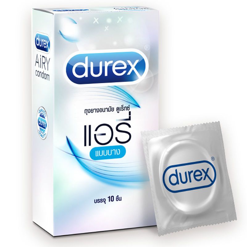 Durex Airy ถุงยางอนามัย ดูเร็กซ์ แอรี บางมาก ขนาด 52 มม รูปที่ 5