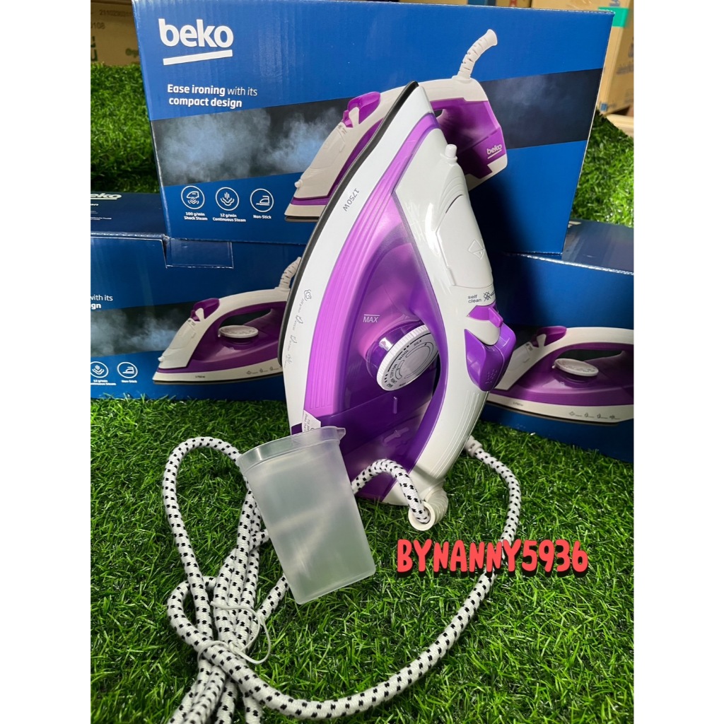 เตารีดไอน้ำ ฺBeko บีโก้เตารีดไอน้ำ รุ่น SIM3617 กำลัง 1,750 วัตต์ สีม่วง