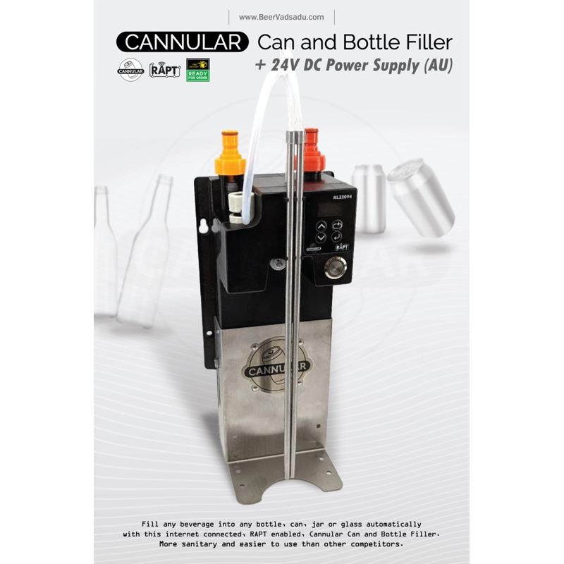 Cannular Can and Bottle Filler + 24V DC Power Supply (EU)