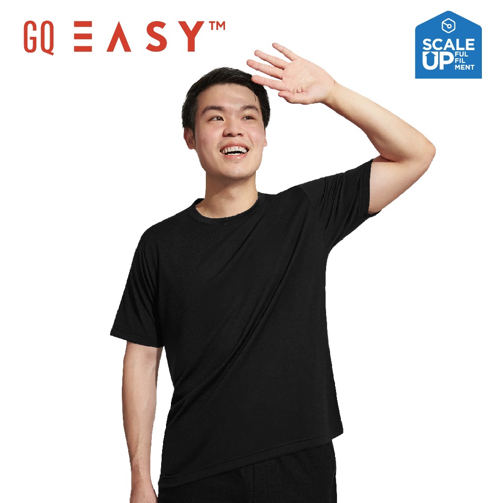 GQ Easy เสื้อกันยูวี คอกลม แขนสั้น สีดำ ของแท้ 💯%