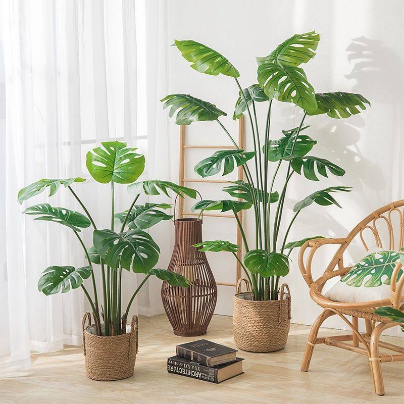 ต้นมอนสเตอร่าปลอม ต้นไม้ปลอม Artificial Tree ต้นไม้ประดิษฐ์ มอนสเตอร่าใบด่าง ไม้มงคลเรียกทรัพย์ ของตกแต่ง THAILUCKY