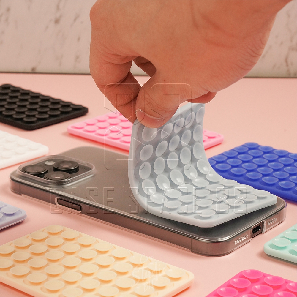 Casestudiobkk แผ่นซิลิโคนแปะมือถือ ไม่ต้องใช้กาว ติดได้ 2 ด้าน ใช้ซ้ำได้ Silicone Suction Phone Case