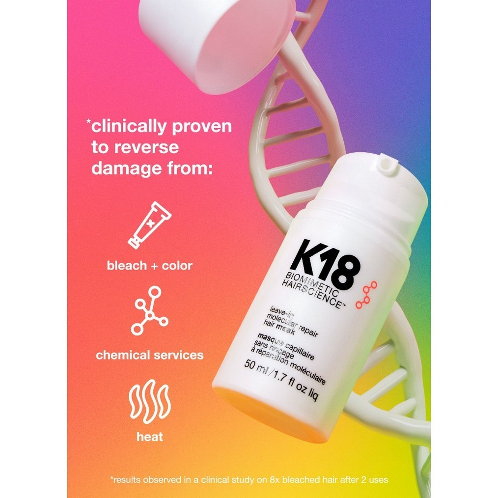 🔥แท้100% 🔥 K18 HAIR LEAVE-IN MOLECULAR REPAIR HAIR MASK 50ML บำรุงผมเสีย เชื่อมแกนผมของแท้