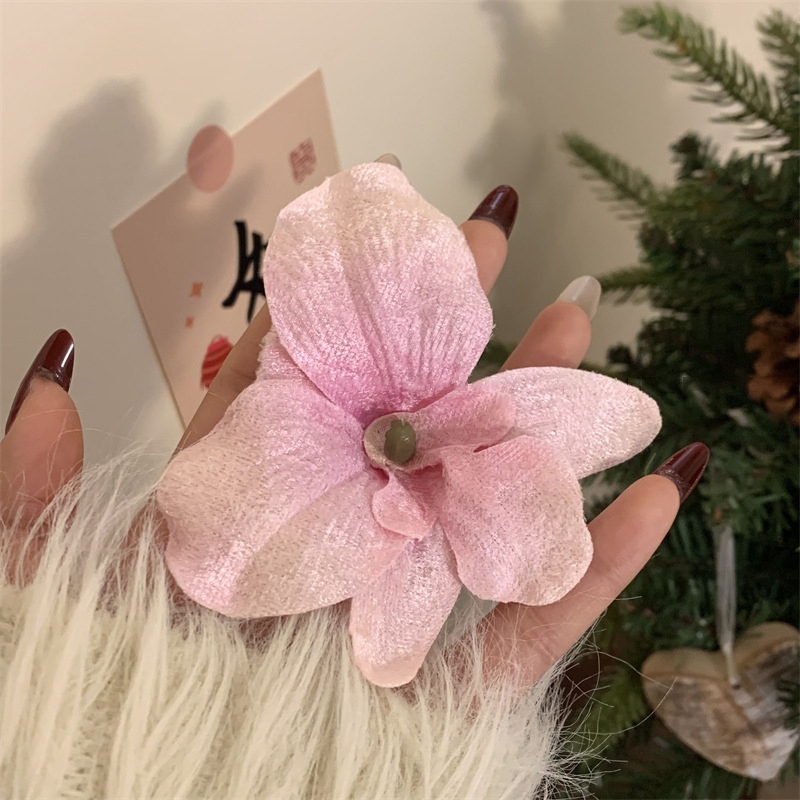 ในไทย💖กิ๊ฟติดผมกล้วยไม้ดอกไม้สีชมพูสไตล์เกาหลีInsแฟชั่นสําหรับผู้หญิงวันหยุดพักผ่อนเครื่องประดับผมแฟชั่น - รูปที่ 7