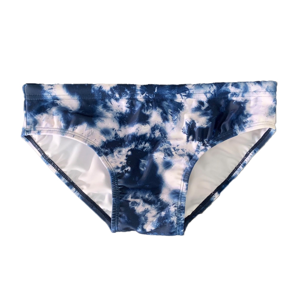 กางเกงว่ายน้ำผู้ชาย แบรนด์ NEAT รุ่นเบสิค มีเชือกและซับในด้านหน้า ลายพิมพ์มัดย้อม