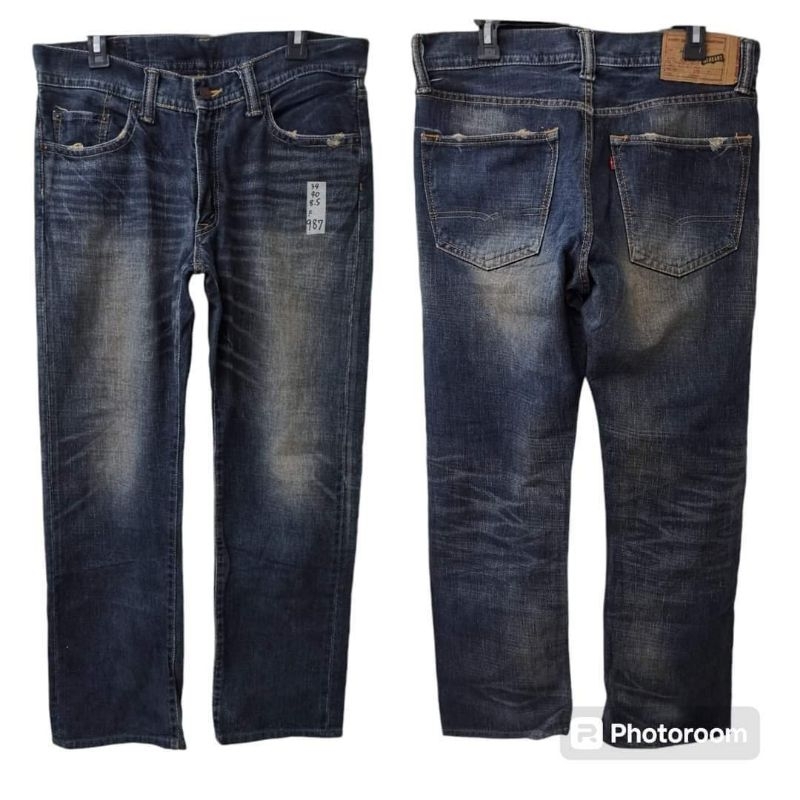 รหัส F.987 GLHEART เอว34 ยาว40 ปลายขา 8.5 กางเกงยีนส์ชายมือสอง