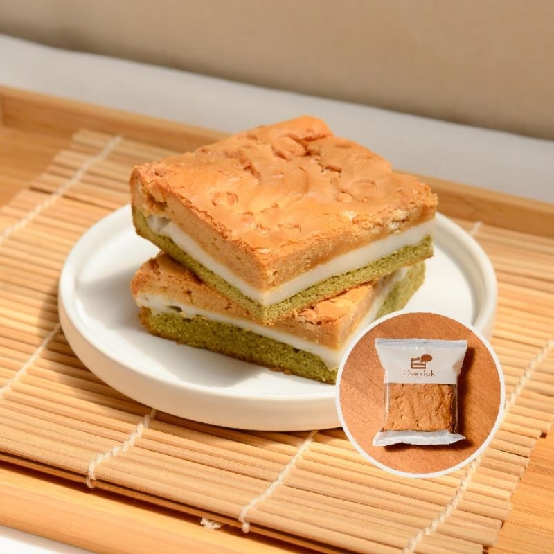 Matcha Mochi Brookie ขนาด 3x3 นิ้ว | Oven Talk