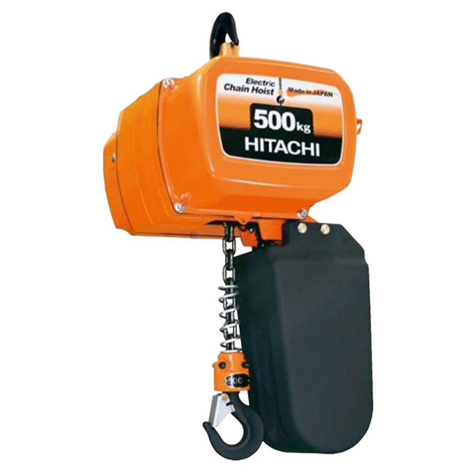 รอกโซ่ไฟฟ้า รอกยกของ ขนาด 500 Kg. รุ่น 1/2LH ยี่ห้อ HITACHI (ฮิตาชิ) รอกไฟฟ้าคุณภาพดี รับประกัน 1 ปี