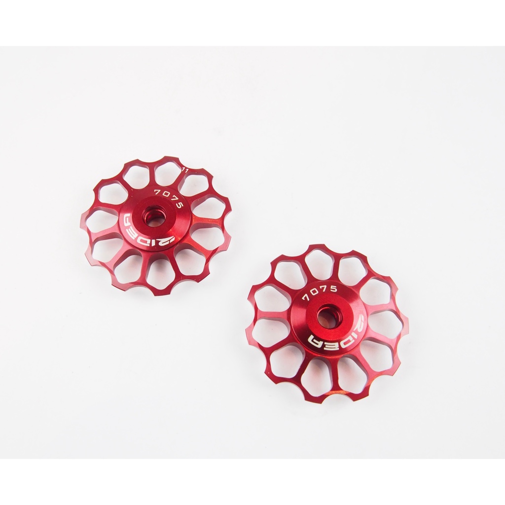ลูกลอกตีนผี Ridea AL7075 – T6 aluminum lightweight pulley (11T x 2 PCs) สีแดง /1