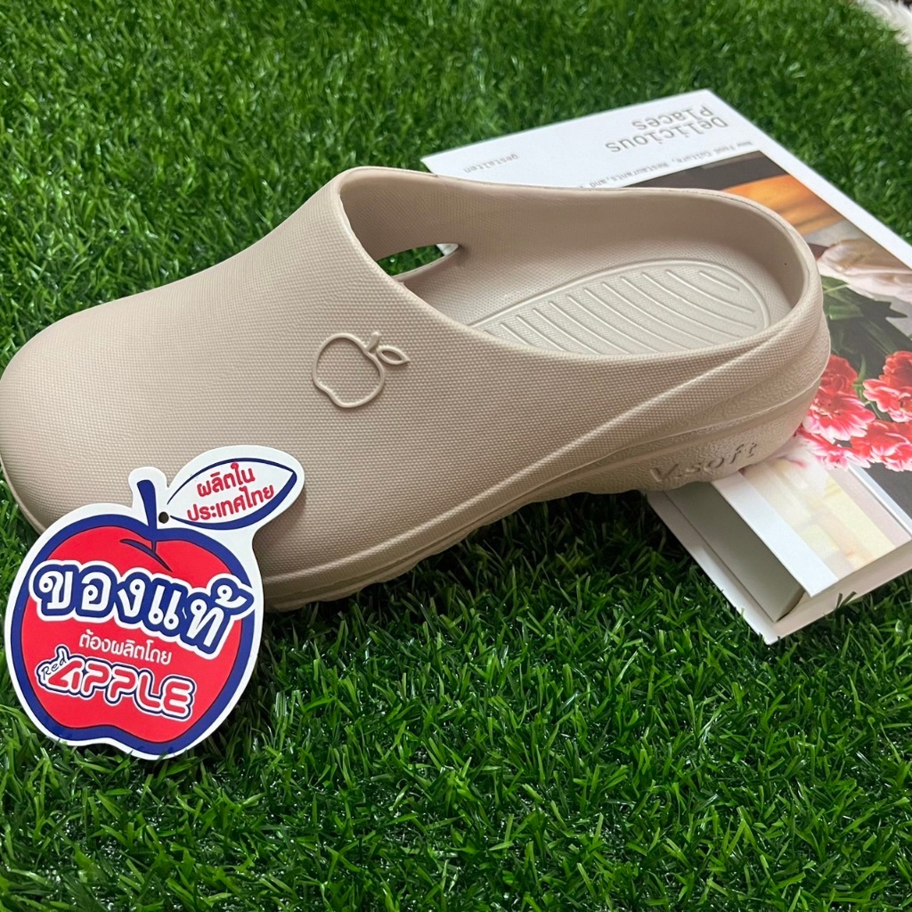 รองเท้าปิดหัวRED APPLE แท้100% พื้นหนานิ่ม สวมใส่สบายเท้าสุดมี8สี ดำ เทาอ่อน ขาวครีม ชมพูพาสเทล กากี