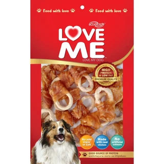 LOVEME ขนมสุนัขเลิฟมี สันในไก่ ครั้นชี่พันสันใน เนื้อไก่แท้ เลิฟมี ขนาดบรรจุ 270-300 กรัม