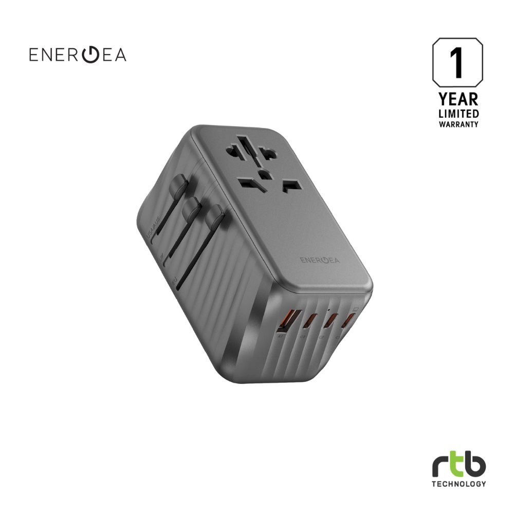 Energea TravelWorld Adapter GAN120 หัวแปลงปลั๊กไฟสำหรับเดินทาง (1A3C/120W)