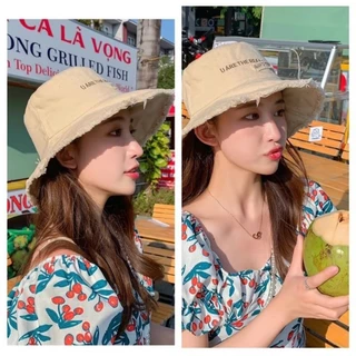 048 หมวกบักเก็ตผู้ใหญ่กักตัวอักษรหมวกแฟชั่นมาใหม่สำหรับฤดูร้อนกันแดดได้ดี 048#