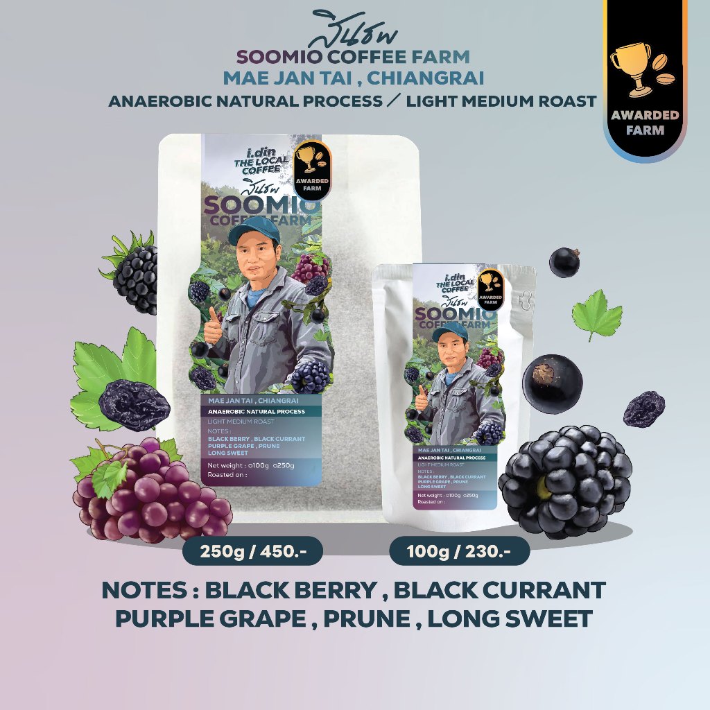 สินธพ SOOMIO (AWARDED FARM), ANAEROBIC NATURAL PROCESS ( 07.02.68) / เชียงราย อราบิก้าแท้ 100%