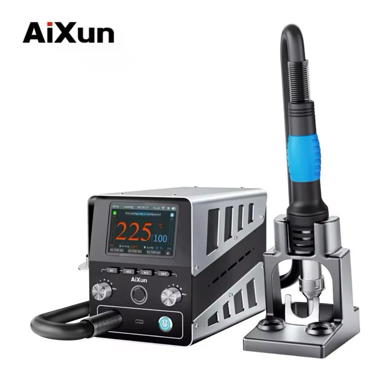 Aixun H314 1400W เครื่องเป่าลมร้อนระบบดิจิทัลอัจฉริยะสถานีบัดกรีสำหรับซ่อมแซม SMD BGA PCB รีเฟรชสถาน