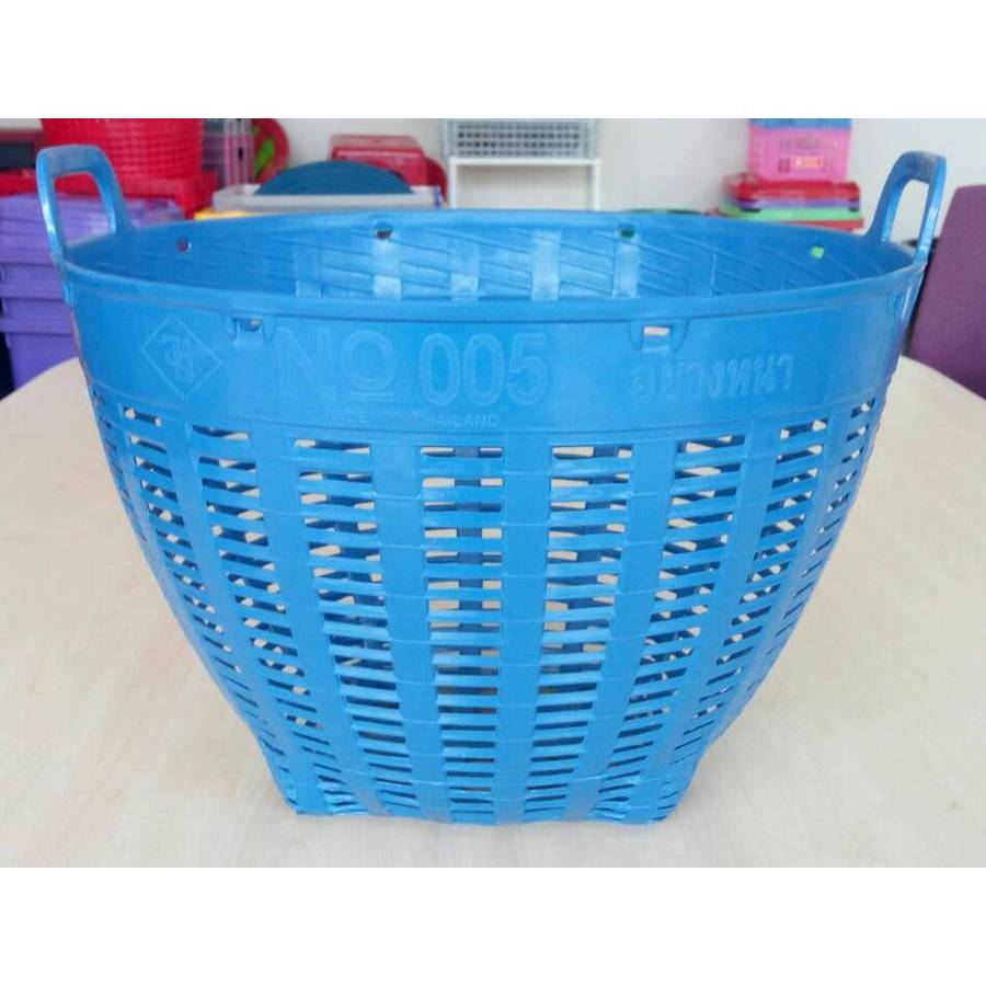 เข่งเบอร์ 5 แพ็ค 12-36 ใบ ต่อ1คำสั่งซื้อ ประหยัดค่าส่ง เนื้อเหนียวนิ่ม HDPE บรรจุ15kg.Ø44 x 33cm. ราคา ถูกที่สุด ดีลบีเคเค แกลเลอรีภาพที่ 4