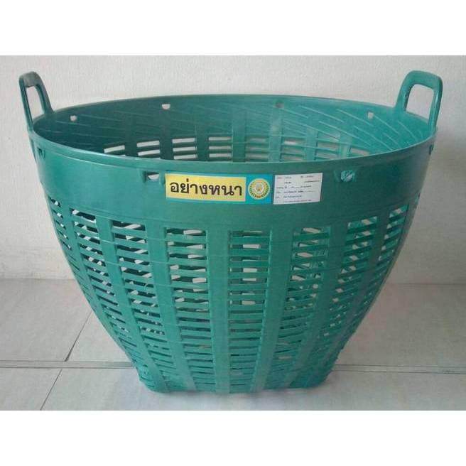 เข่งเบอร์ 5 แพ็ค 12-36 ใบ ต่อ1คำสั่งซื้อ ประหยัดค่าส่ง เนื้อเหนียวนิ่ม HDPE บรรจุ15kg.Ø44 x 33cm. ราคา ถูกที่สุด ดีลบีเคเค แกลเลอรีภาพที่ 5