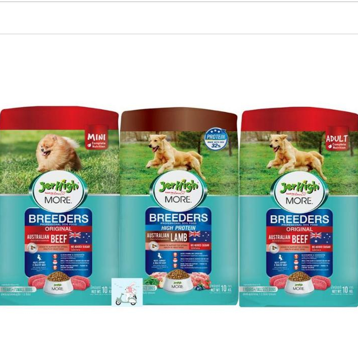 JerHigh More Breeder เจอร์ไฮ มอร์ บลีดเดอร์ สำหรับสุนัขโตและพันธุ์เล็ก ขนาด 10 kg.