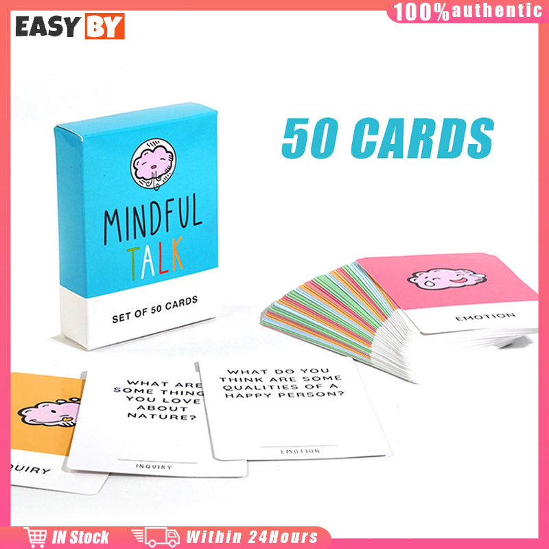 สินค้ามีคุณภาพ การ์ดเกมสำหรับเด็ก mindful talk card 50 แผ่น Set of 50 Cards for Authentic Conversations with Children