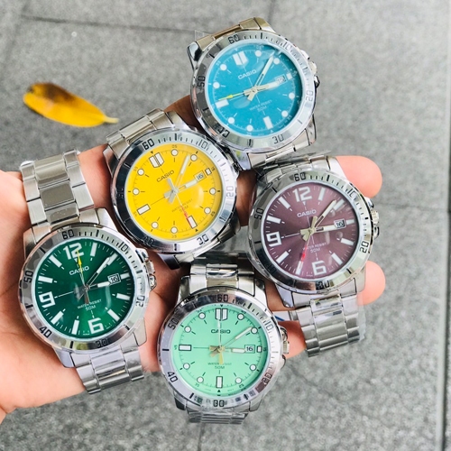 CASIO นาฬิกาข้อมือผู้ชาย รุ่น MTP-VD01D,MTP-VD01D-3B,MTP-VD01D-3E1, MTP-VD01D-3E2, MTP-VD01D-9E,MTP-