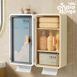 Sysie House ชั้นวางของติดผนัง ห้องน้ำ ห้องครัว ชั้นอเนกประสงค์ ไม่ต้องเจาะ ทนทานแข็งแรงไม่หลุดง่าย ที่วางของในห้องน้ำ