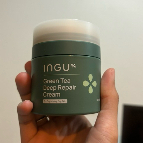 แบ่งขายมอยซ์เจอร์ไรเซอร์ปลอบประโลมผิว Ingu green tea deep repair Cream