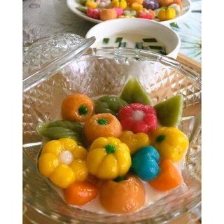เม็ดบัวลอยแฟนซี คละรวม Home made100%ต้นตำรับสูตรคุณยายBy jasmine300กรัม