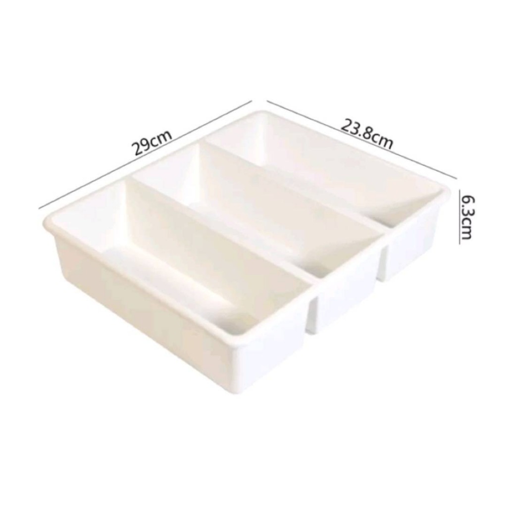 KEYWAY ถาดแบ่งช่อง 3 ช่อง  รุ่น TLR-103    สีขาว ขนาด : 29 x 23.8 x 6.3 cm. ราคา ถูกที่สุด ดีลบีเคเค แกลเลอรีภาพที่ 6