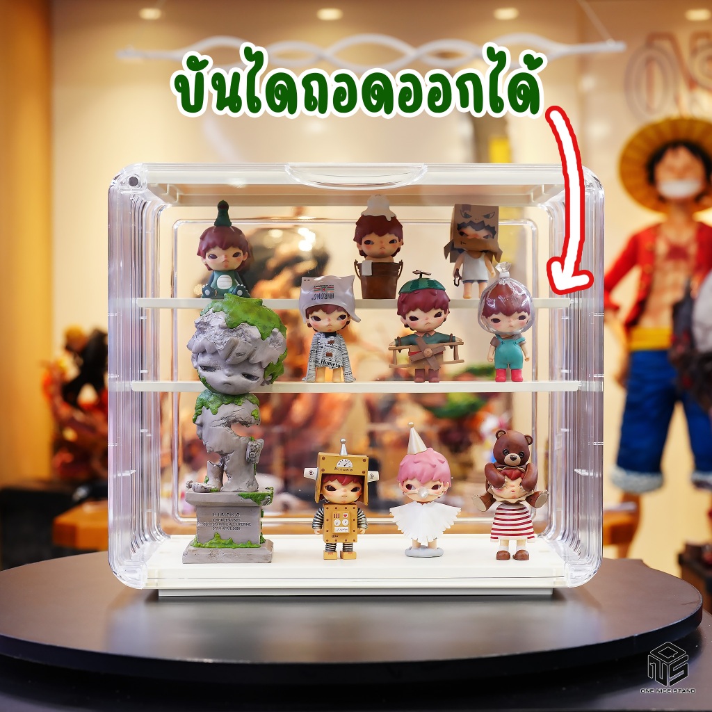 กล่องบันได 4 ชั้น โชว์โมเดล ขนาดใหญ่ ถอดบันไดออกได้ ซ้อนทับได้ กันฝุ่น ใส่ได้เยอะ ฝาแม่เหล็ก - รูปที่ 3