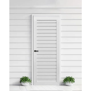 ประตู uPVC Eco-door ขนาด 80x200 ซม. มี 2 รุ่น TLW, TLW 1 แบบเจาะ, แบบไม่เจาะลูกบิด สีขาว สามารถใช้ได้ทั้งภายนอกและภายใน