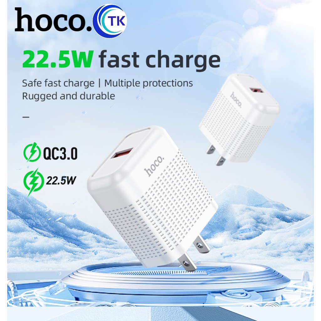 Hoco DC42 ชุดชาร์จเร็วFast Charger 22.5W QC3.0 หัวชาร์จเร็ว รองรับเทคโทโลยี่ชาร์จเร็วอย่างสมบูรณ์ สำหรับ Micro/L/Type-C
