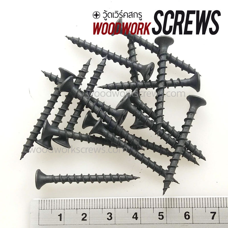 สกรูดำ เกลียวหยาบพิเศษ งานไม้โดยเฉพาะ แบ่งขาย 100กรัม ถุงเล็ก ตะปูเกลียว เกลียวปล่อย ตะปูเกลียวหยาบ สำหรับยึดไม้ - รูปที่ 4