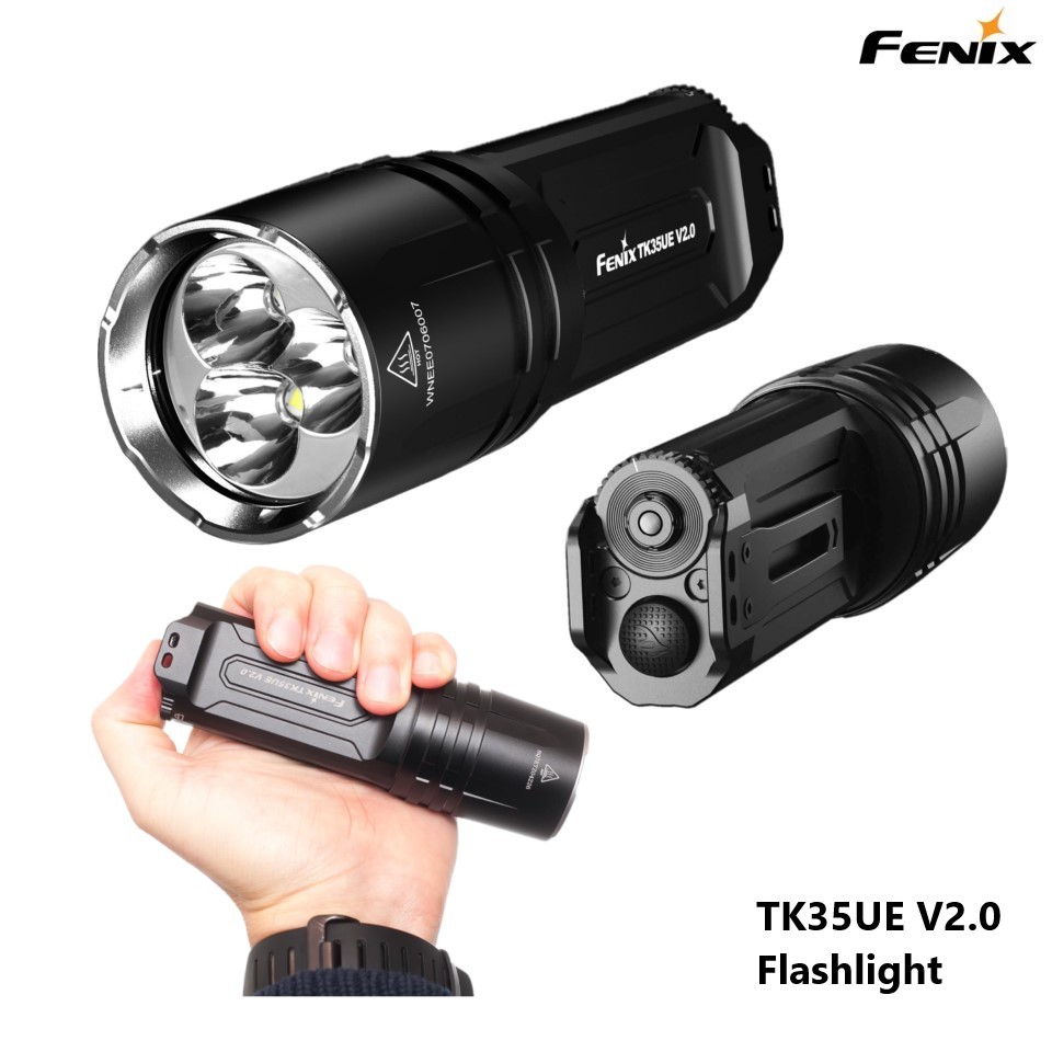 Fenix TK35UE V2.0 Flashlight ไฟฉายแทคติคอล ความสว่าง 5000 ลูเมนส์  ก้อน ทนทาน กันน้ำ กันฝุ่น โดย Tan