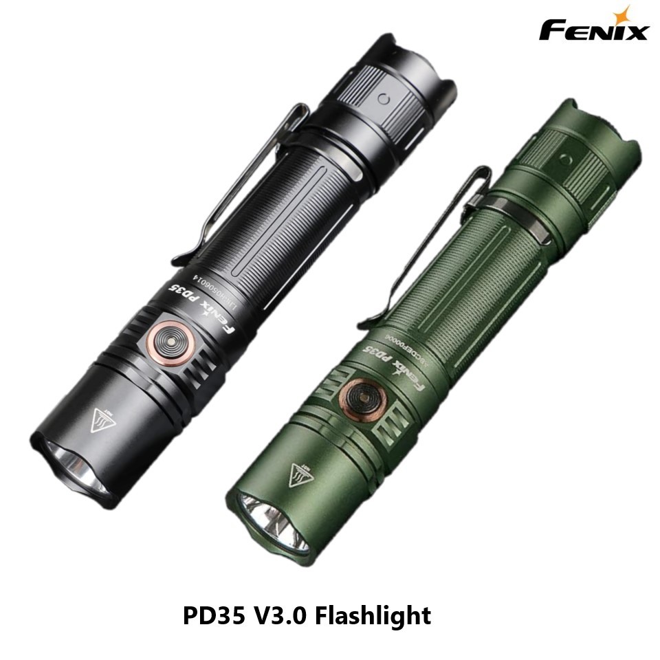 Fenix PD35 V3.0 Flashlight ไฟฉายพกพา ความสว่าง 1,700 ลูเมนส์ สวิตช์ท้ายเปิด/ปิดและสวิตช์ด้านข้างปรับแสงได้
