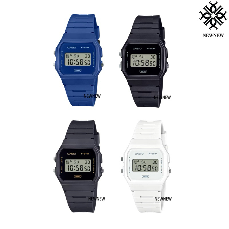 CASIO F-91WB-1A F-91WB-2A1 F-91WB-7A F-91WB-8A ของแท้ประกันศูนย์ 1ปี